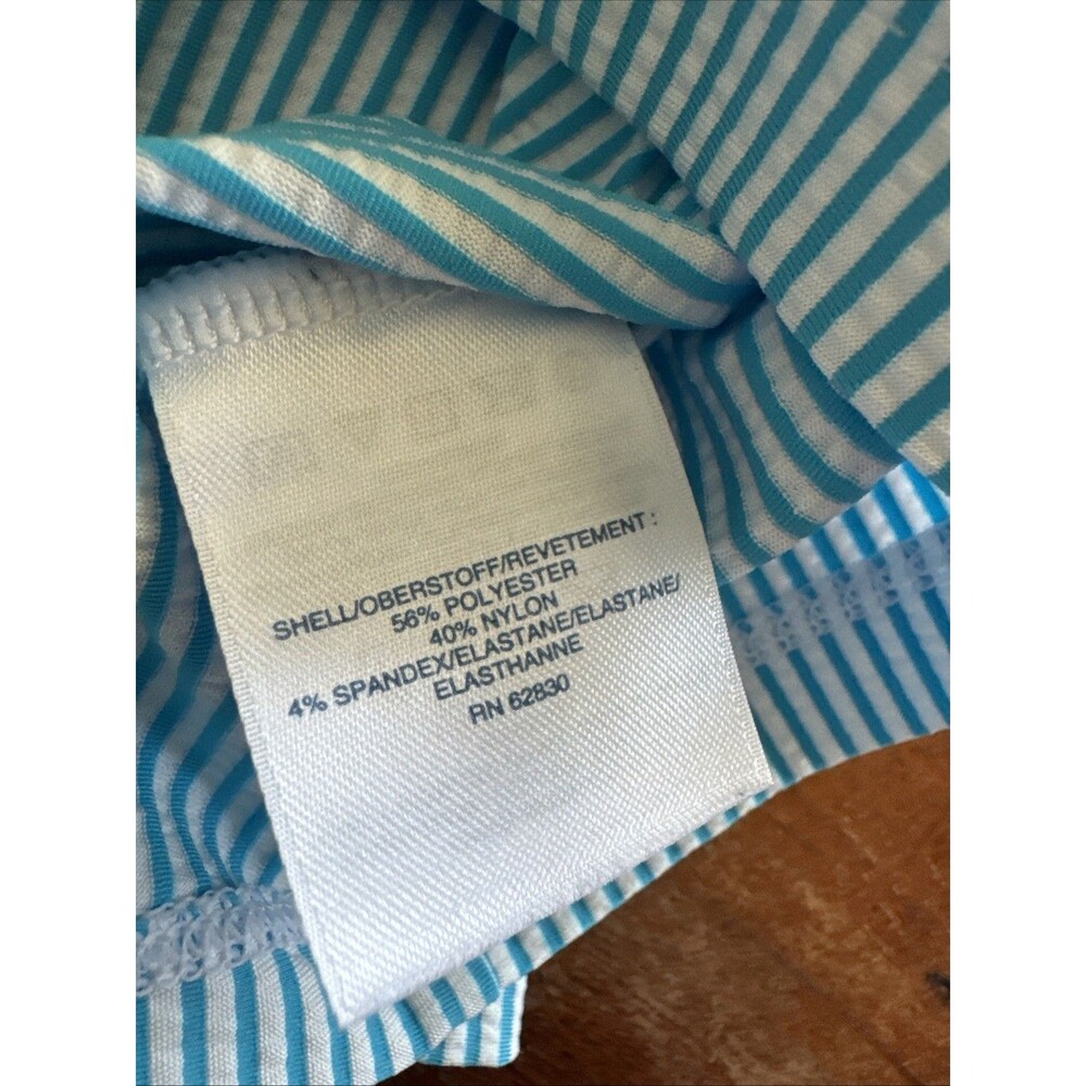 Lands End Women's Swim Tee Rash Guard UPF 50 Size XS Striped Colorblock - Picture 7 of 9